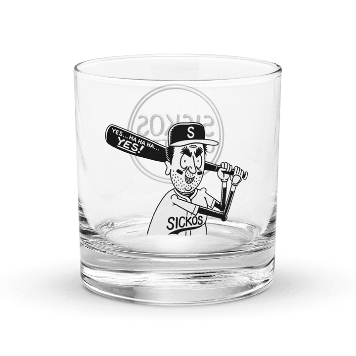 Sickos Baseball Character Rocks Glass product image (1)