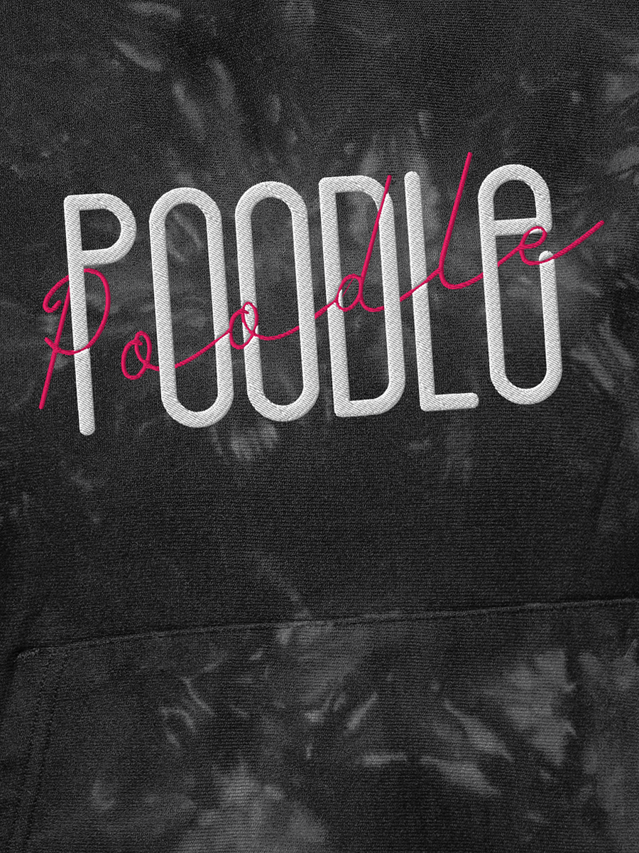 Tie Die Hoodie W/ Poodle Embroidery product image (1)