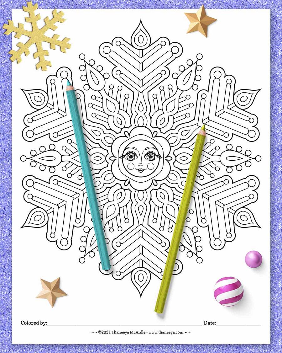 Cute Snowflake Coloring Pages product image (3)