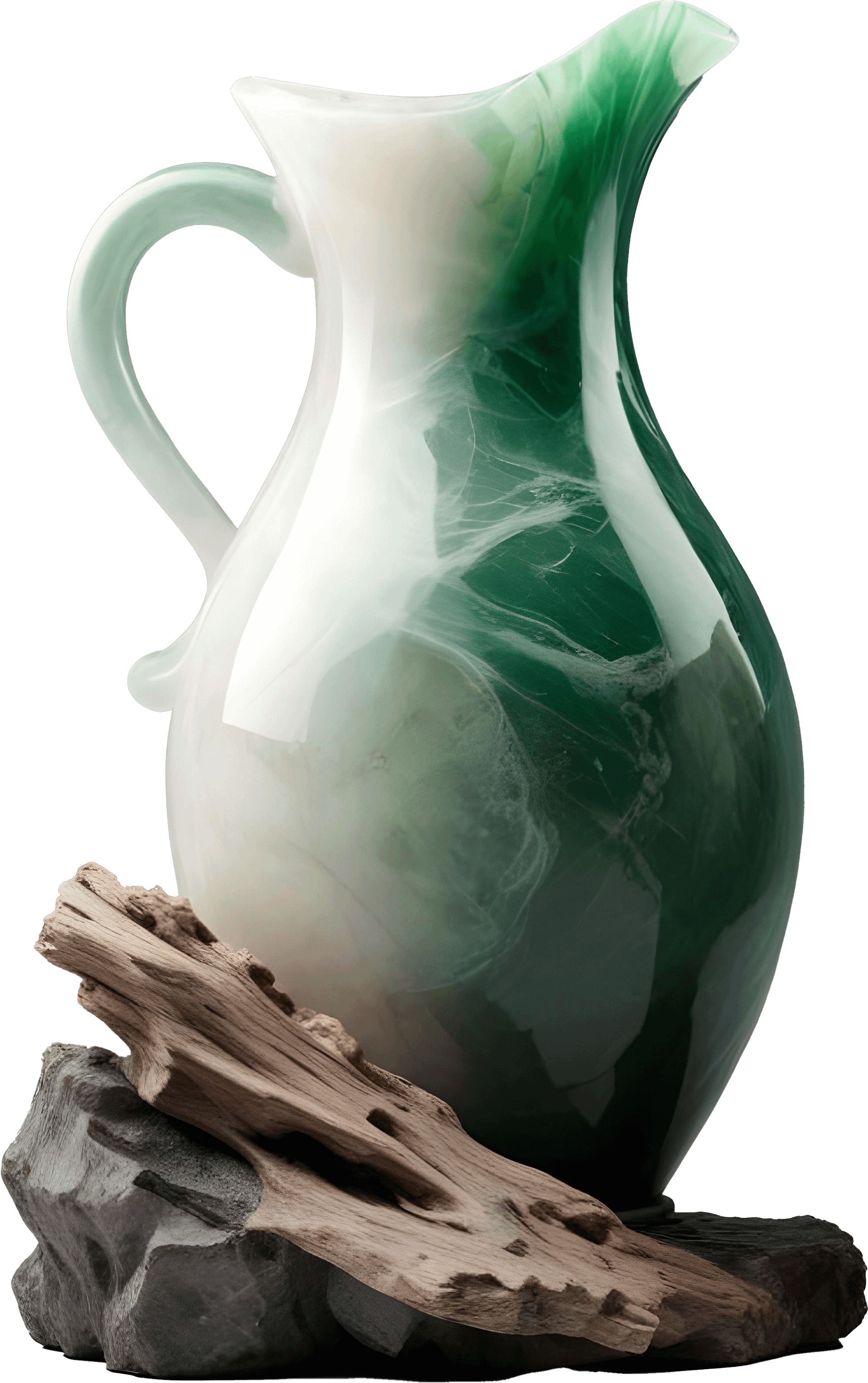 Jade and Driftwood Pitcher, PNG product image (1)