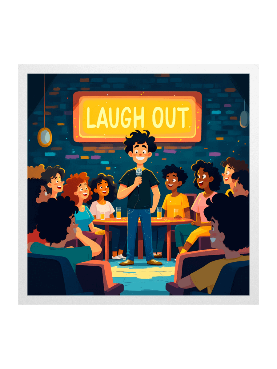 Laugh Out Loud Comedy Club – Hilarious Night Sticker product image (2)