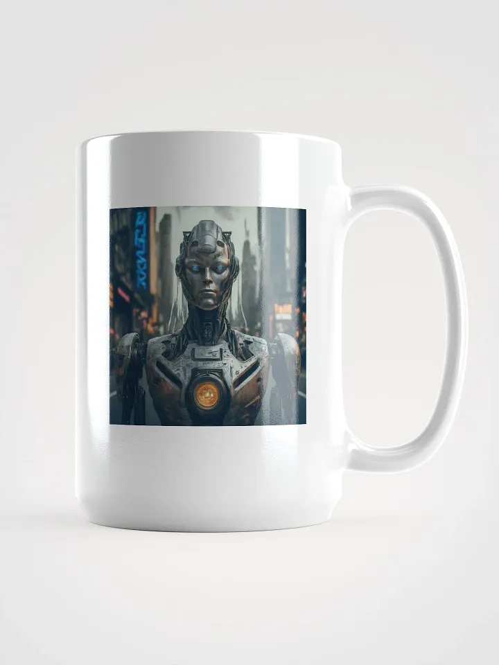 Neon Cyborg City Mug product image (1)