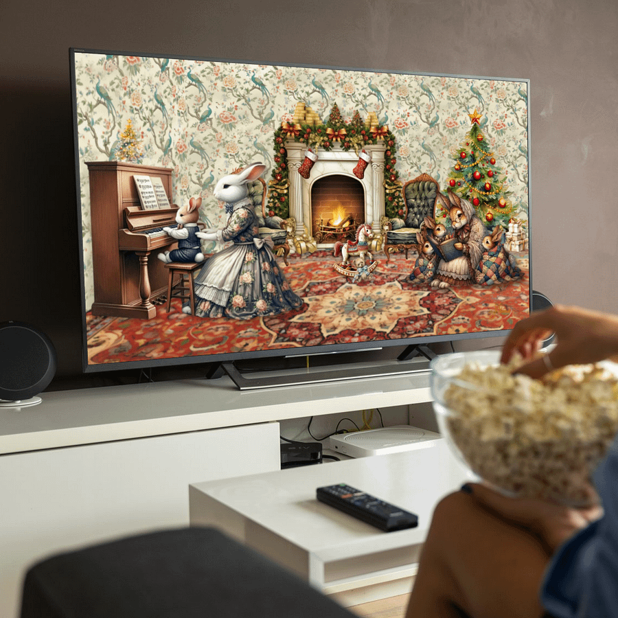 A Regency Christmas Tale Digital Wallpaper – 13 Resolutions for Laptop, Desktop & Smart TV | Festive Holiday Scenes product image (6)
