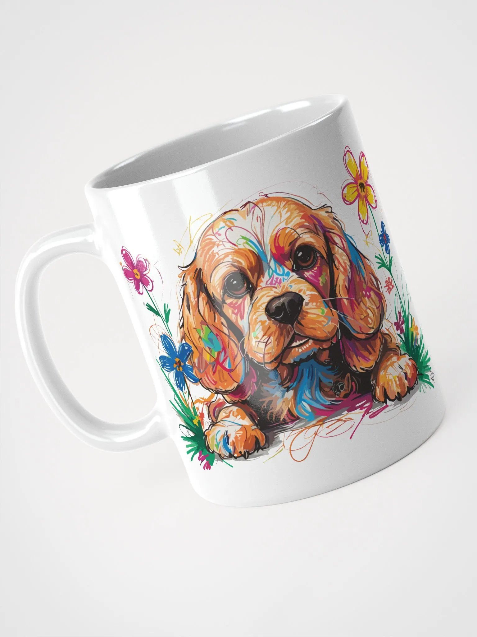 Scribbles Cocker Spaniel 5 , Mug product image (5)
