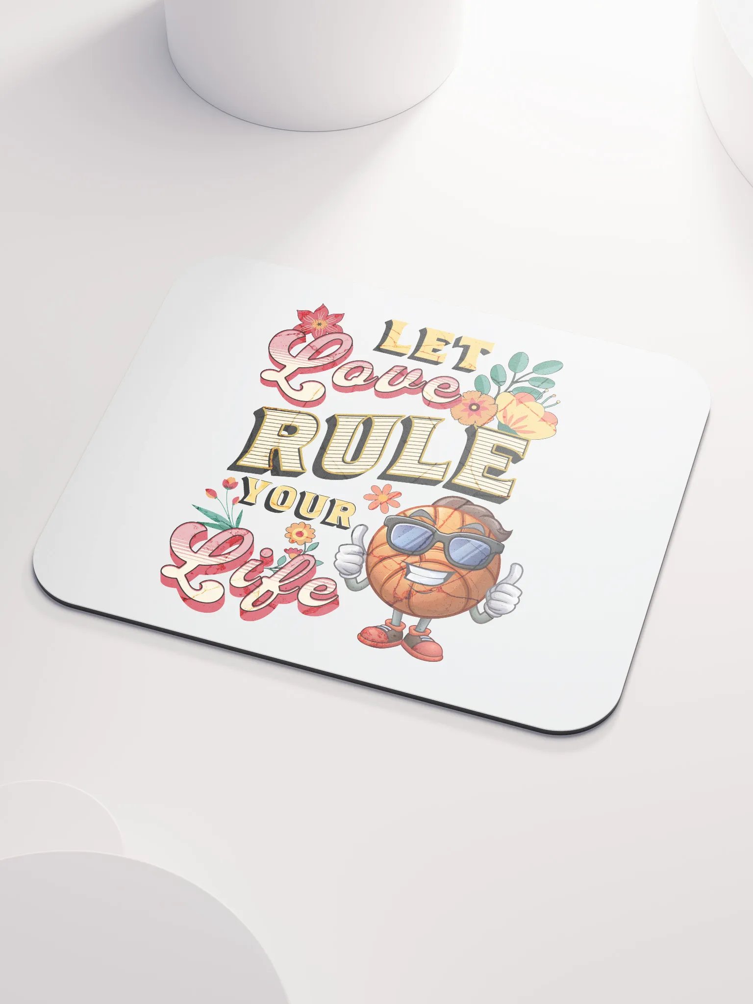 Let Love Rule Your Life Basketball Mouse Pad product image (3)