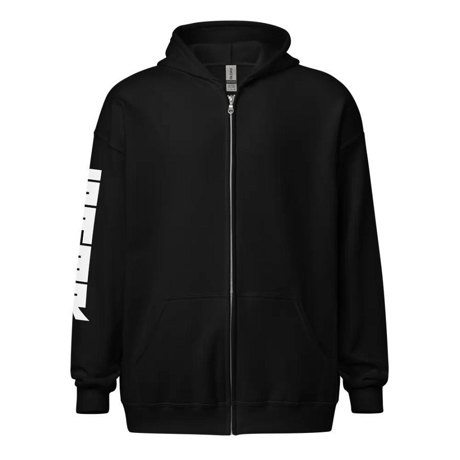 SABR White Logo Sleeve Unisex Heavy Blend Zip Hoodie product image (2)