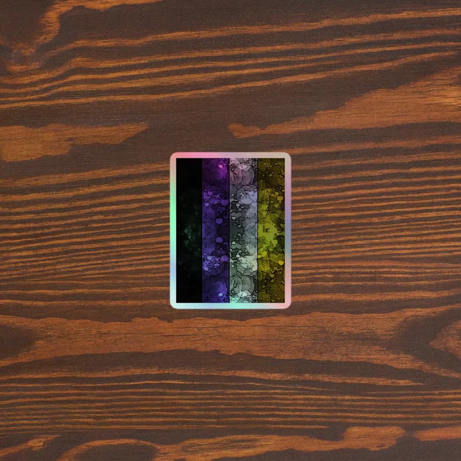Nonbinary Pride Flag Sticker (Textured Variation) product image (5)