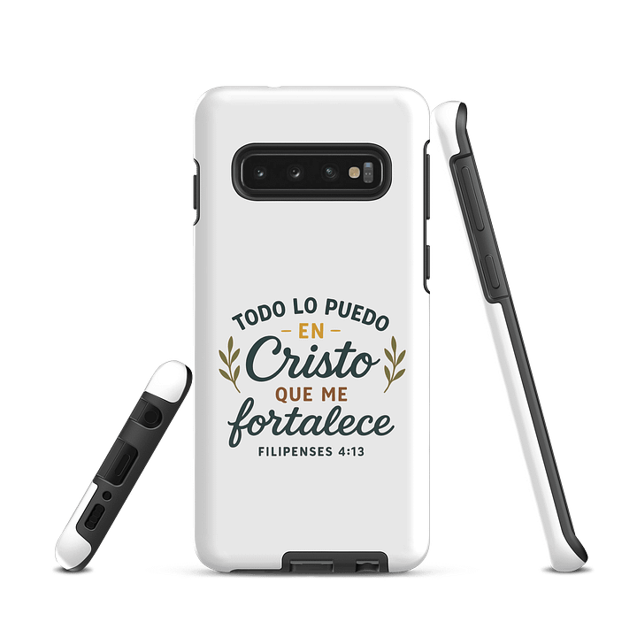 Tough Samsung Case – “Todo lo puedo en Cristo” – Spanish Bible Verse product image (2)