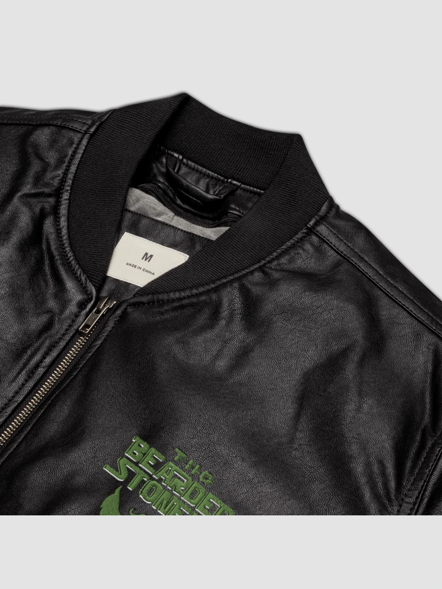 [Stoner] Faux Leather Bomber Jacket - Threadfast Apparel 395J -1 product image (8)