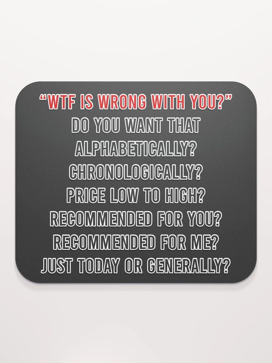WTF Is Wrong Mouse Pad product image (2)