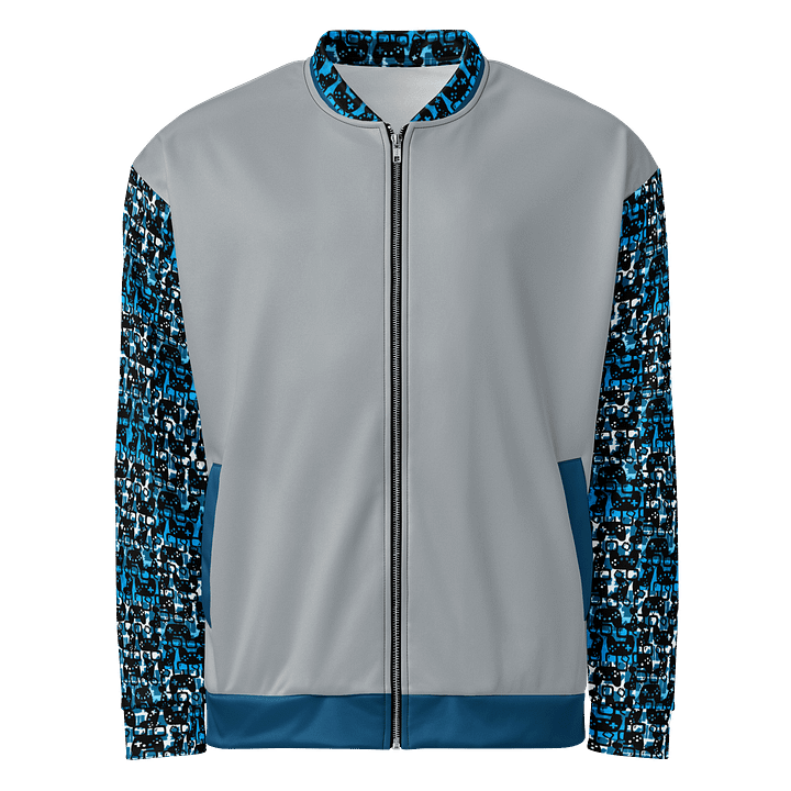 Experience Stories Unisex Bomber Jacket (Blue, Gray, and Black) product image (2)