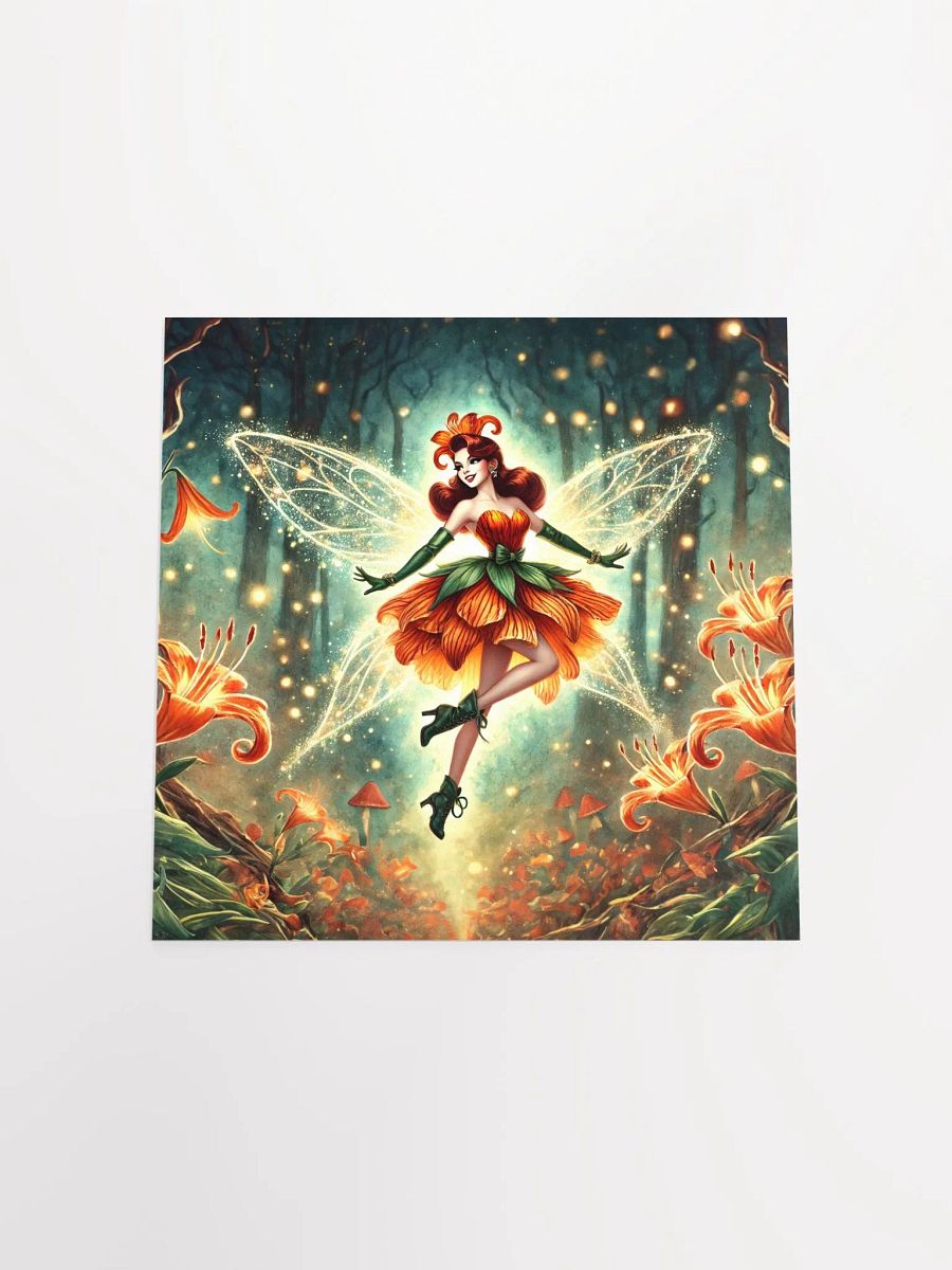 Enchanted Orange Lily Fairy Premium Matte Poster product image (18)