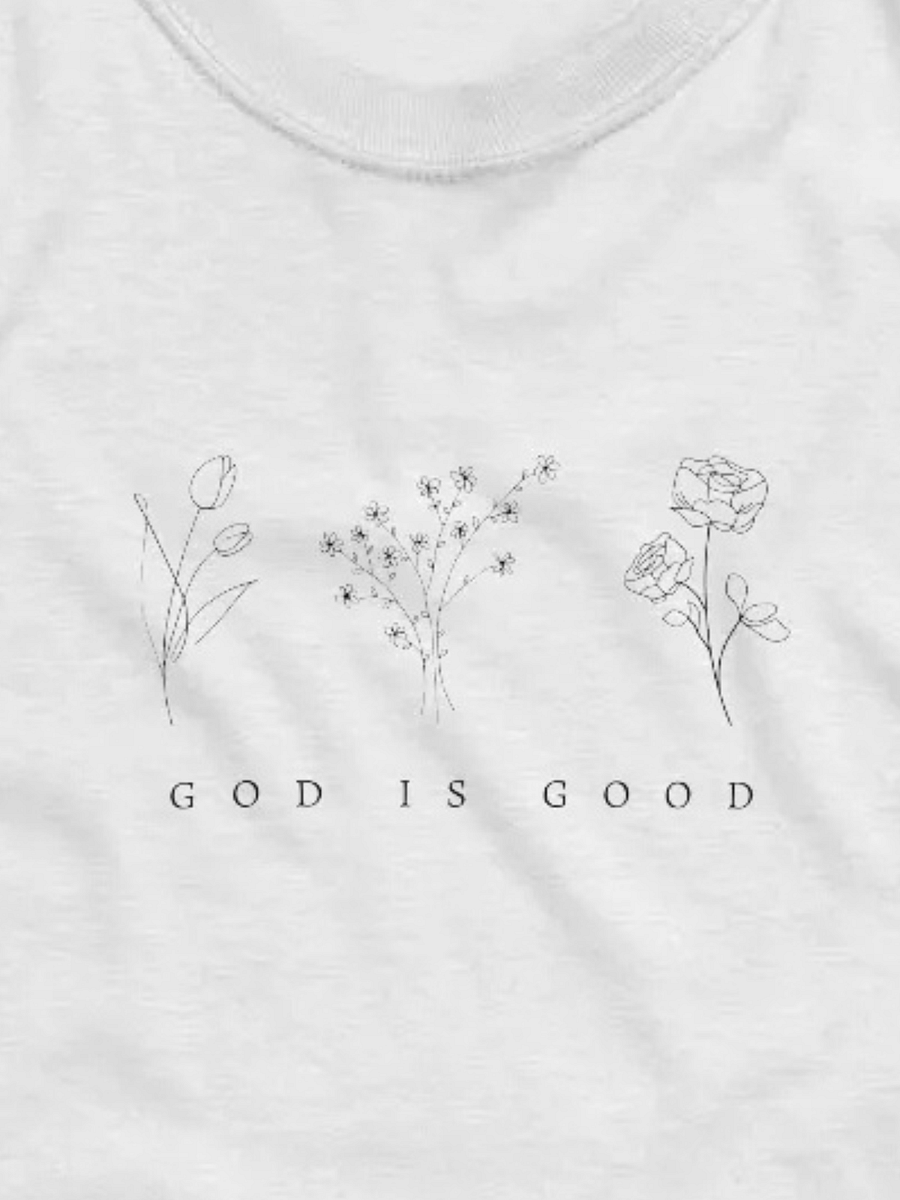 "God Is Good" Floral Tee product image (11)