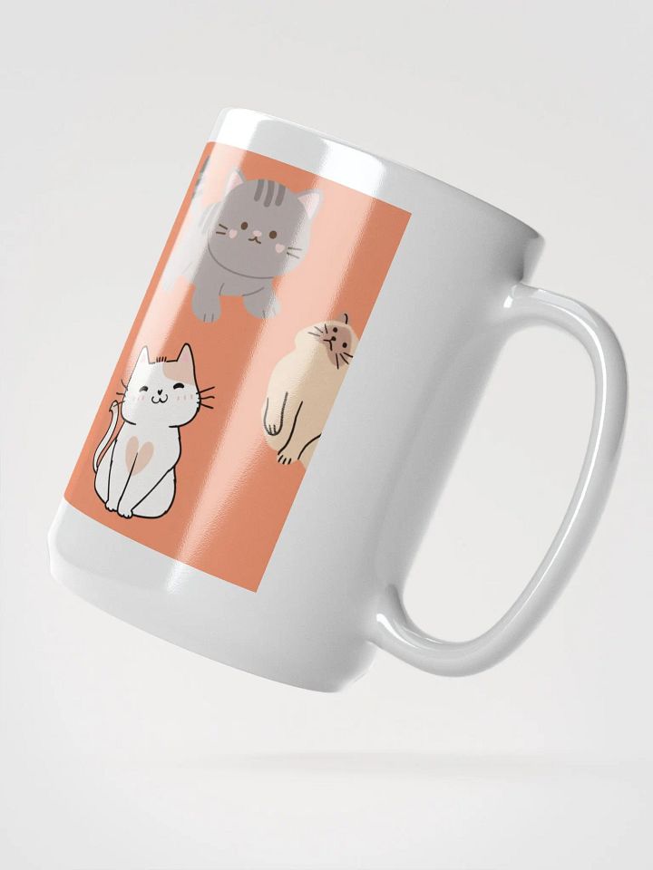 Whimsical Cats White Glossy Mug 🐾 product image (2)