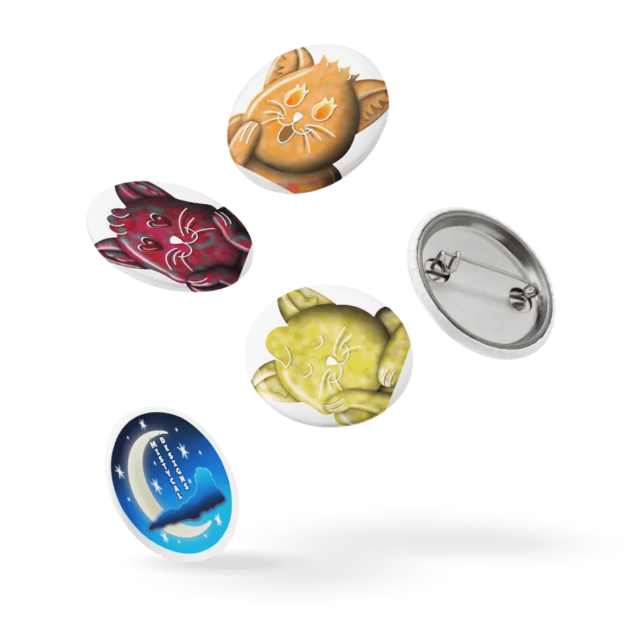 Galaxy Kitty Button Pins Set 2 product image (14)