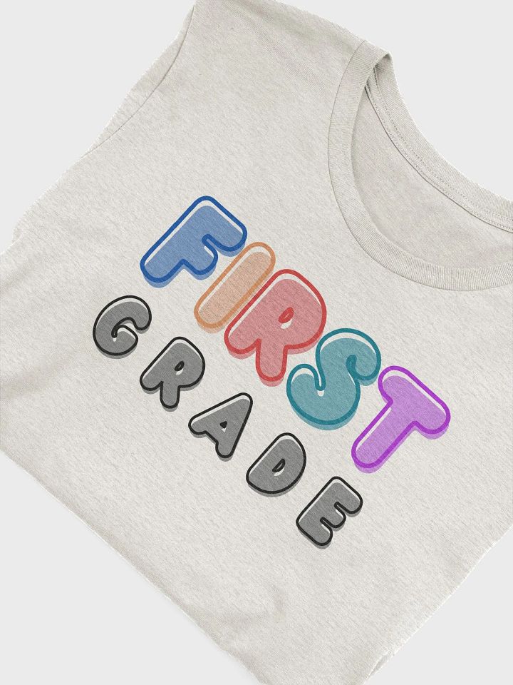 1st Grade Teacher Bubble Letters Graphic T-Shirt product image (1)