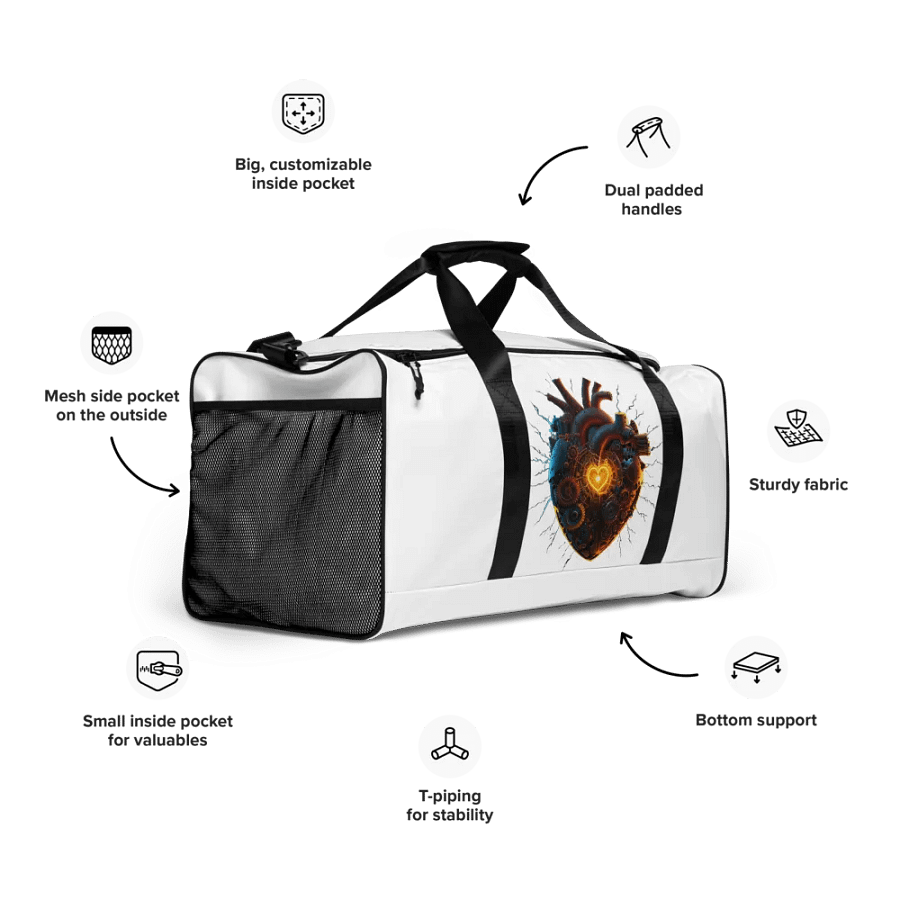 Time travel heart Duffle bag product image (10)