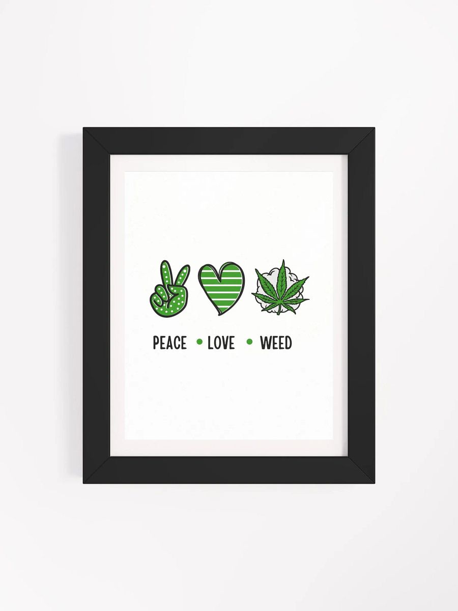 Peace, Love, Weed Framed Poster product image (4)