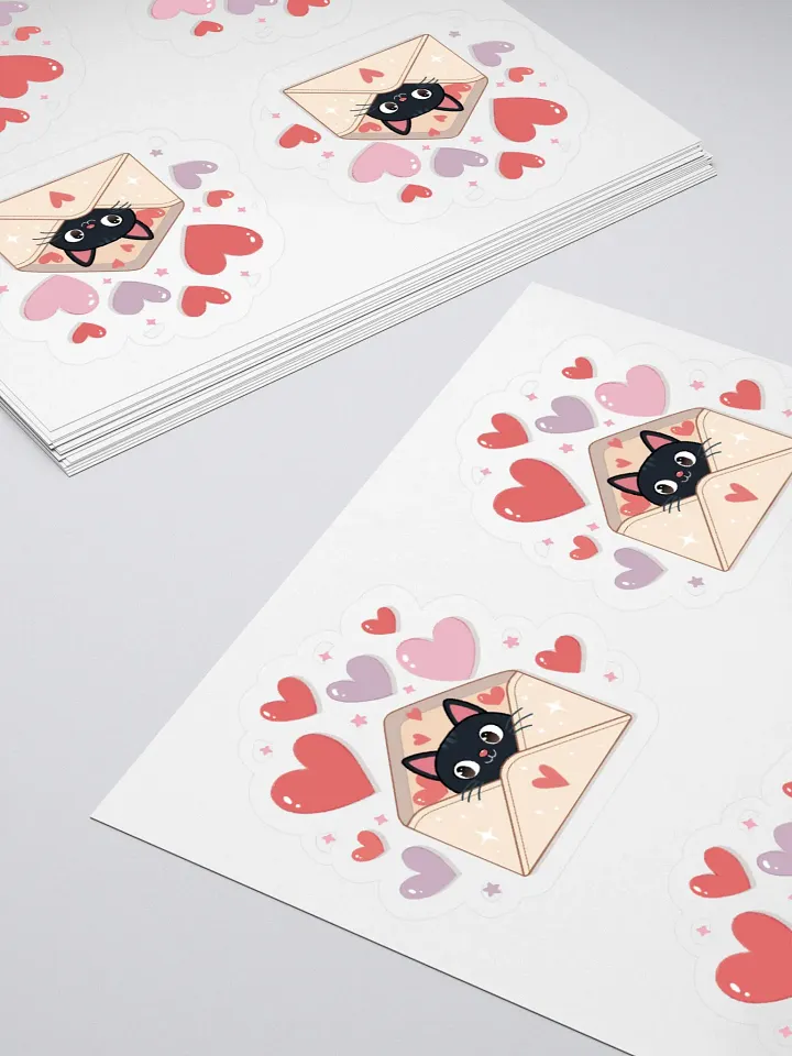 Feline Valentine Envelope - sticker product image (1)