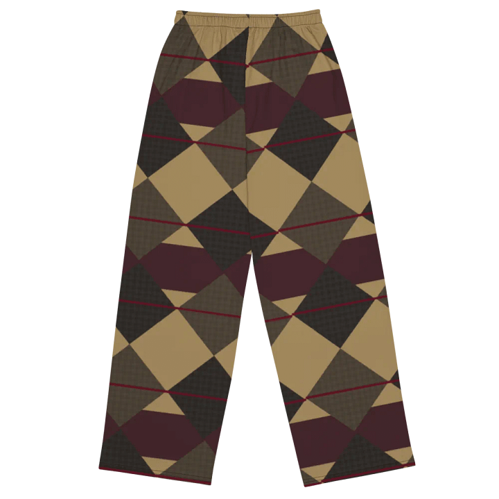 Brown Argyle Wideleg Pants product image (1)