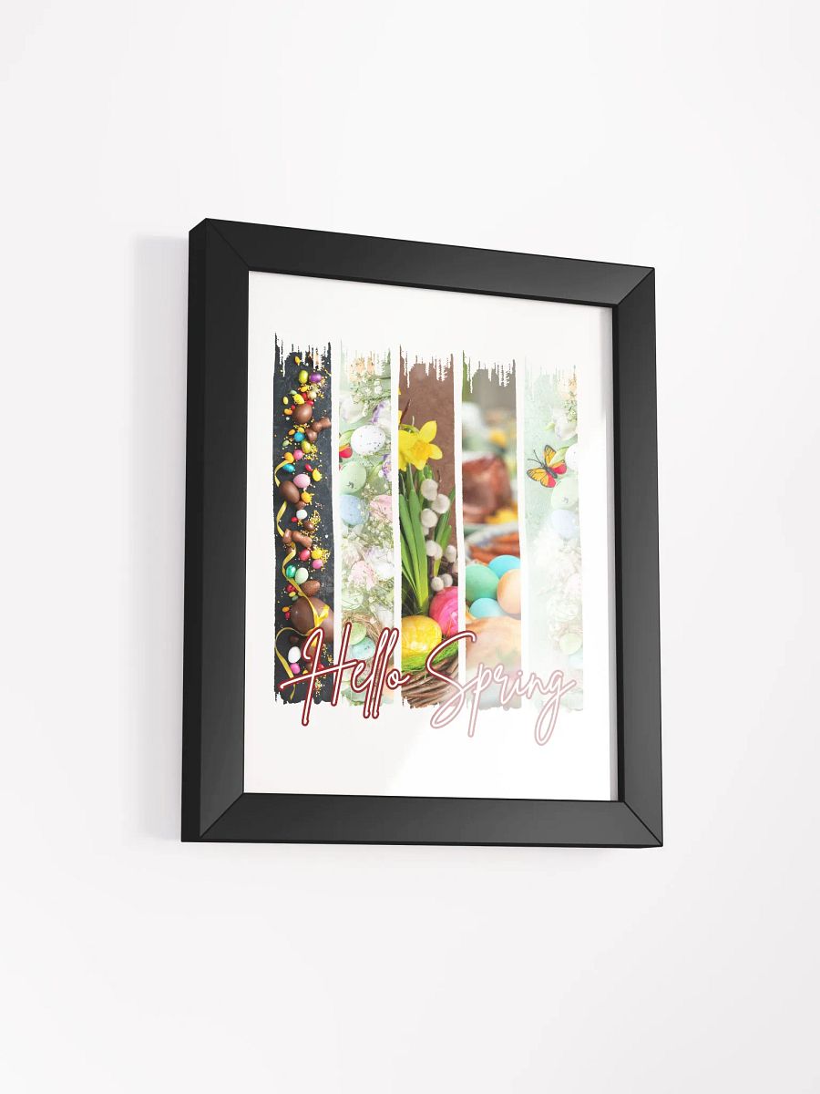 Hello Spring, Brush Stroke Easter Framed Poster product image (3)