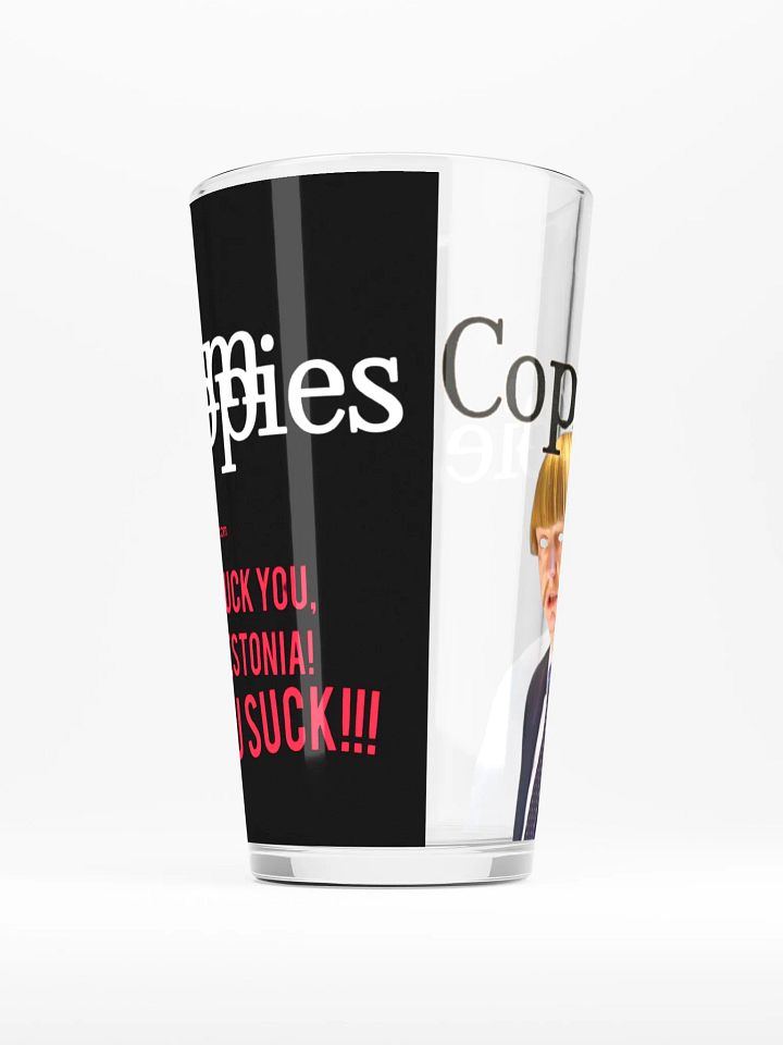 Copium Poppies - Estonia Sucks! Pint glass! product image (1)