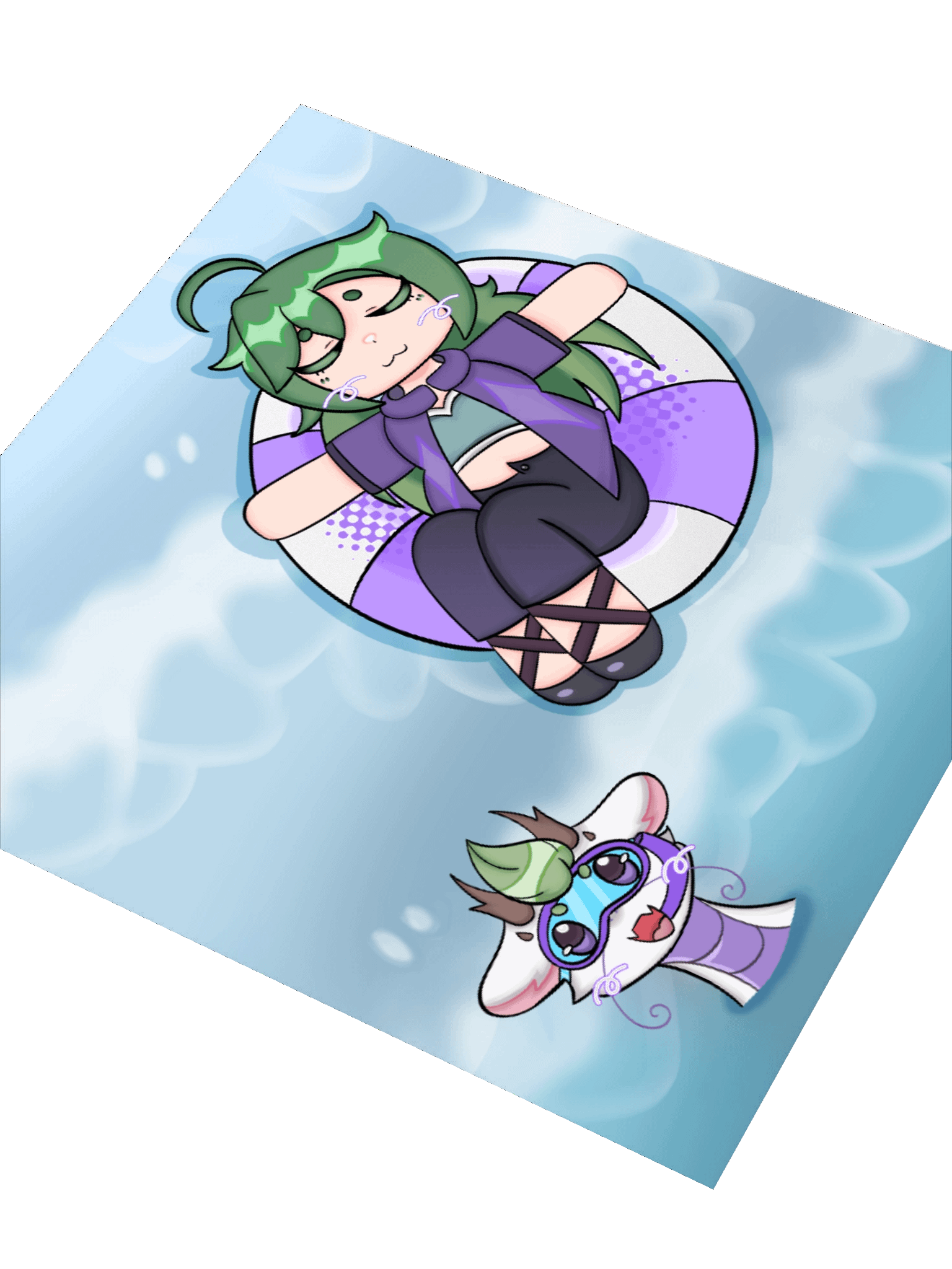 Kiss Cut Sticker of Peytop and Aoi - Summer Vibes product image (3)