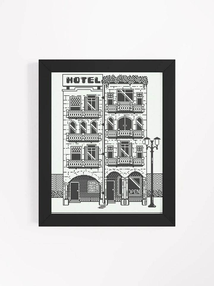 1-Bit Valencia-Inspired Building Pixel Art product image (1)