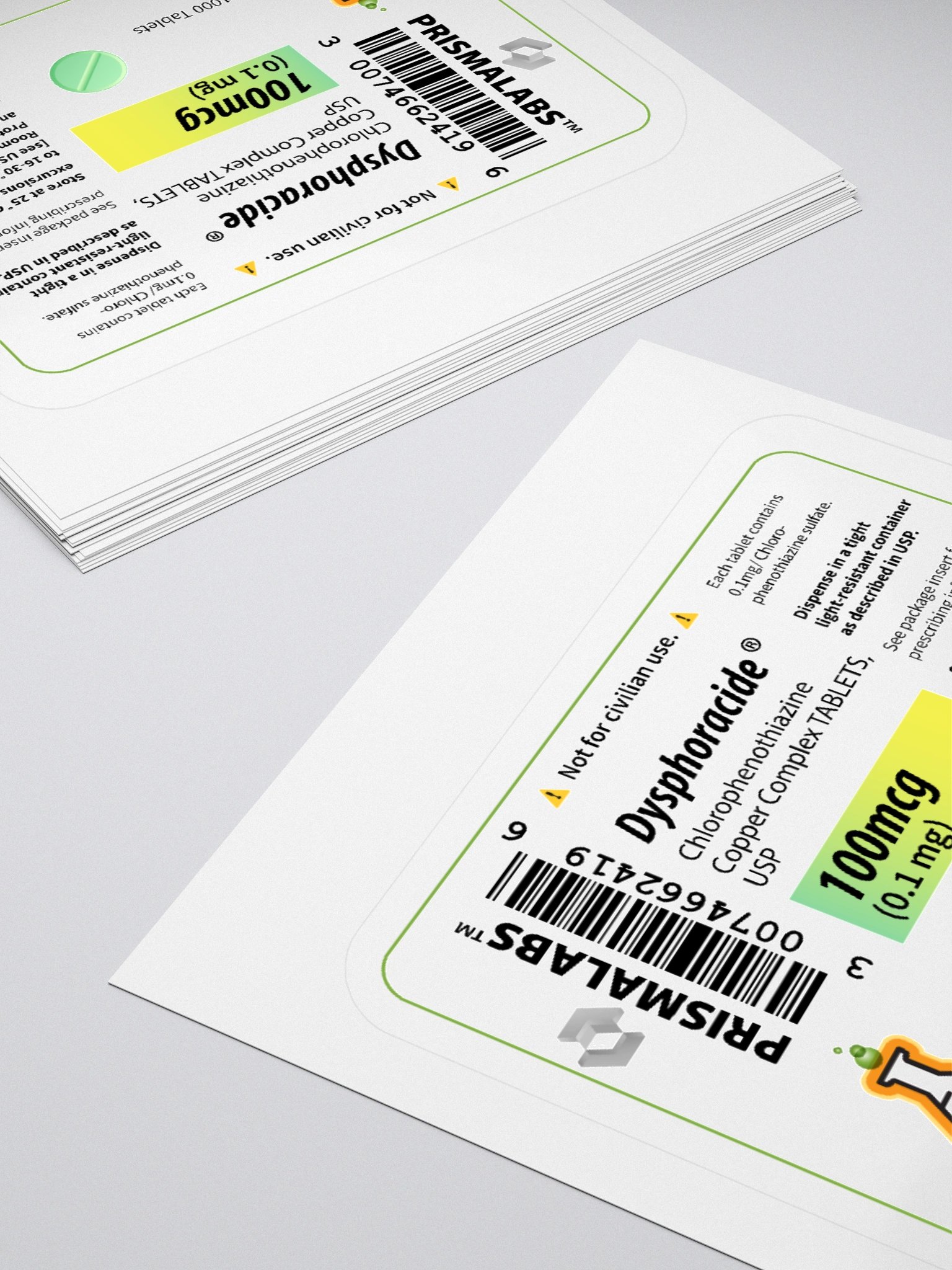 DYSPHORACIDE™ (100mcg) | PRISMALABS Biohazard Sticker product image (15)