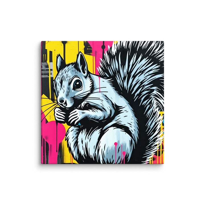 Graffiti pooky, grey Squirrel Canvas Art product image (6)