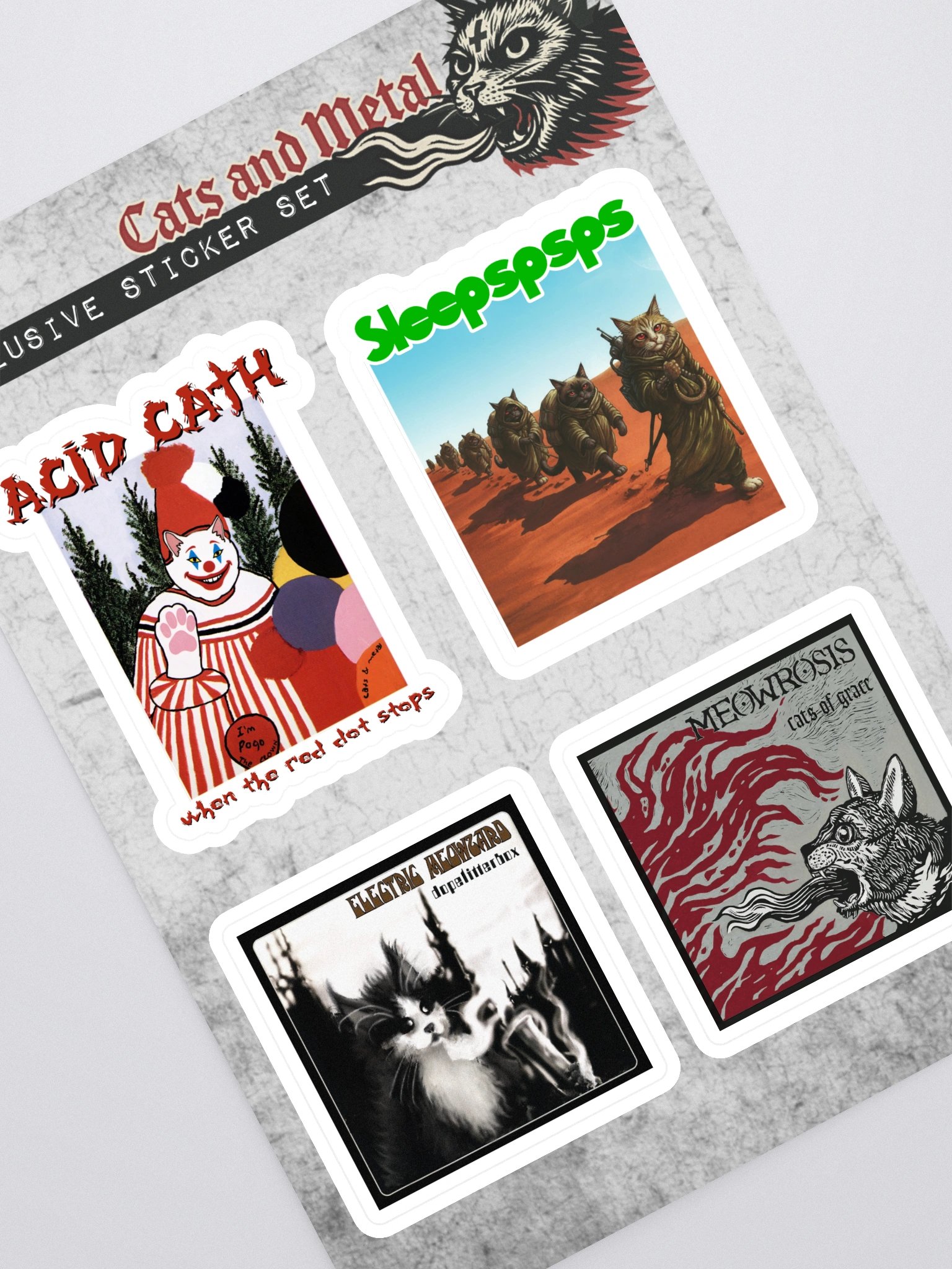 Cats and Metal Sticker Doom Sludge Sticker Set 1 product image (1)