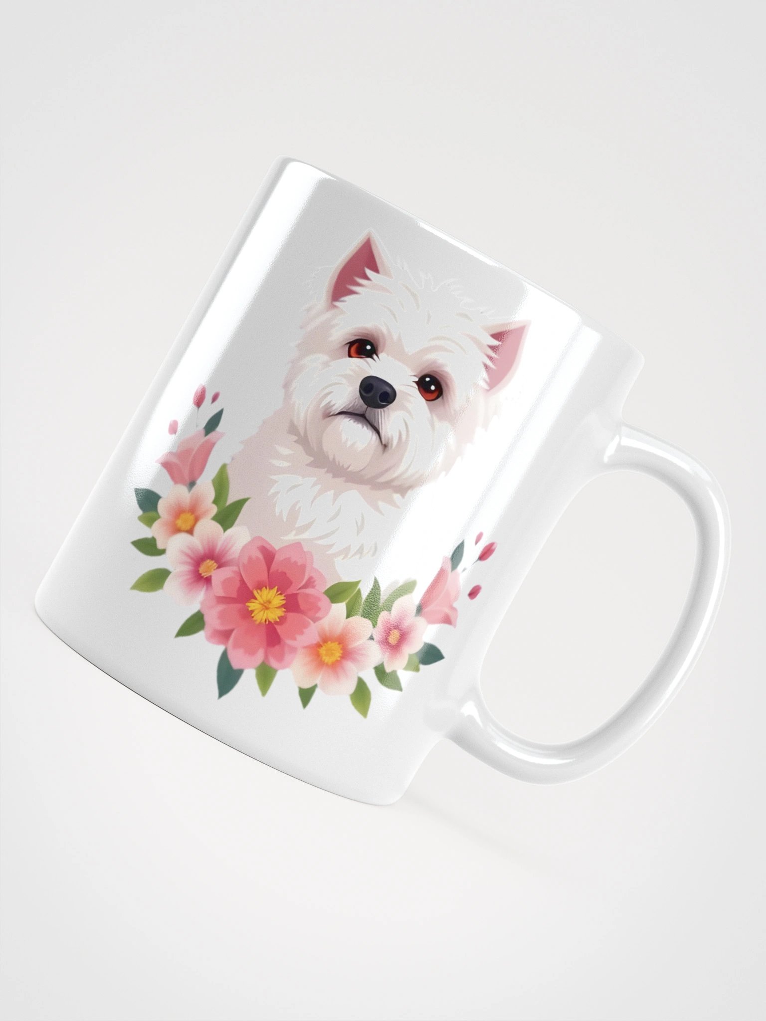 Floral Bichon Frise Mug product image (10)
