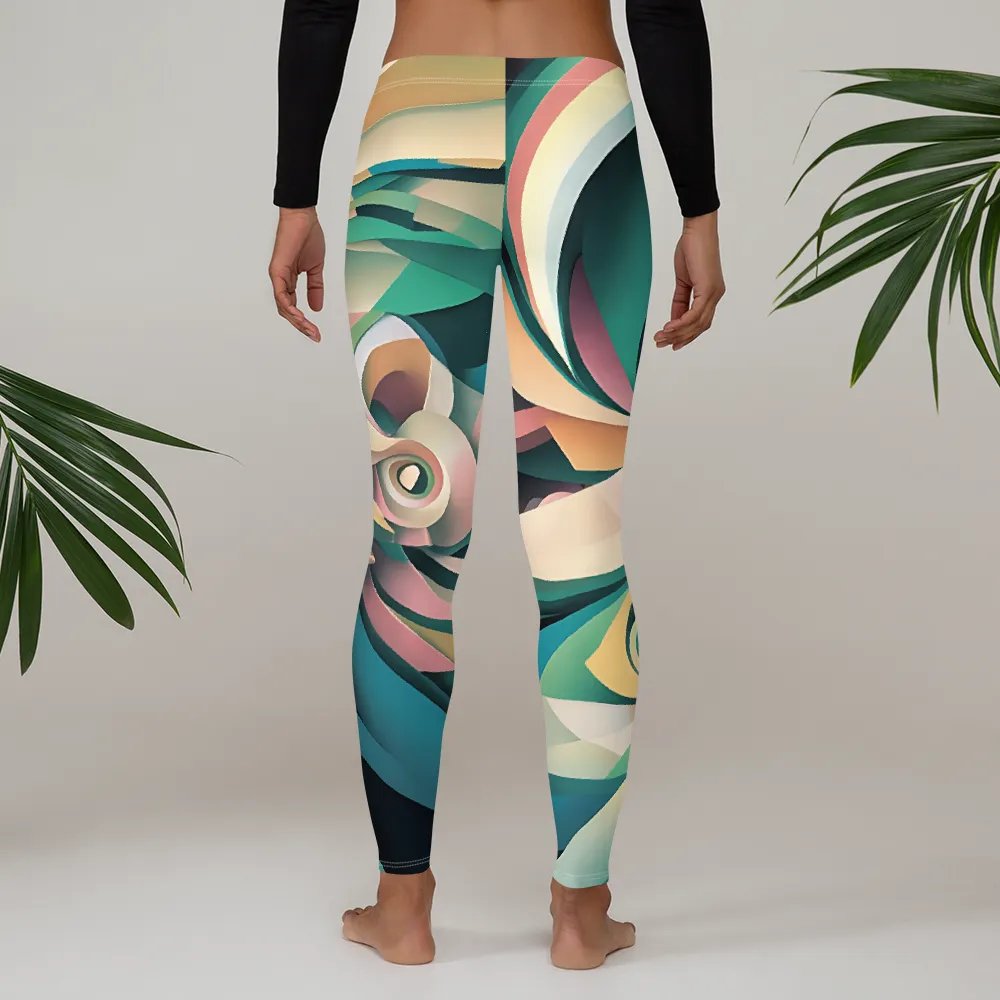Abstract Lithographic Pattern Design leggings - V6 product image (3)