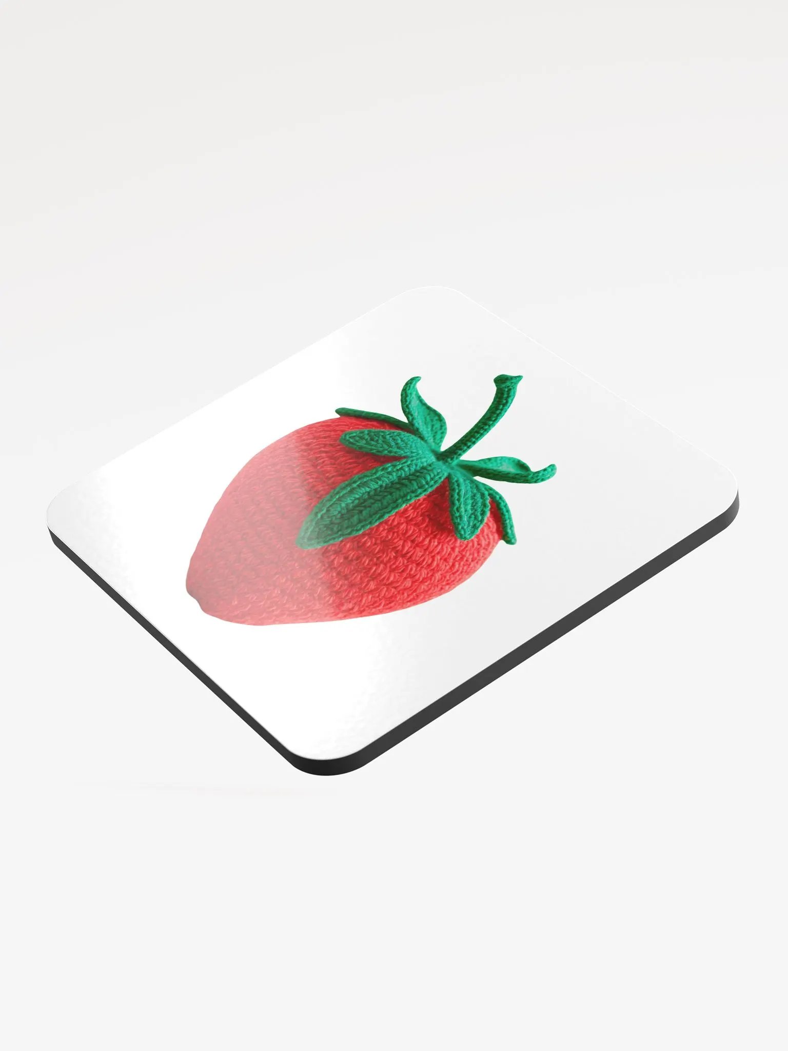 CozyAvocado Glossed Cork Coaster Strawberry #1 product image (3)