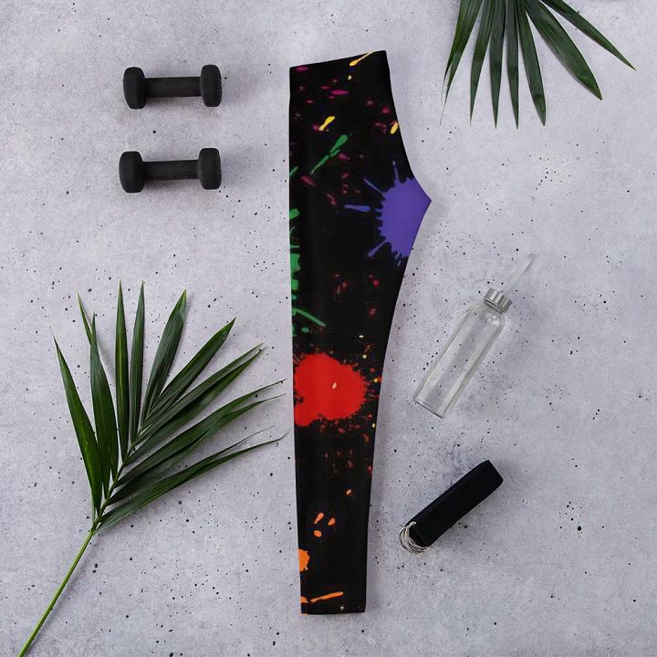 Leggings – Colorful Wallpaper Print for Vibrant & Eye-Catching Style product image (2)
