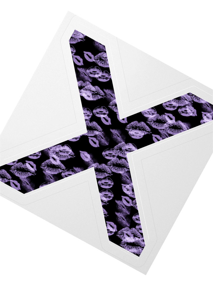 Black X Lilac Lipstick Kisses | Kiss-cut Sticker product image (2)