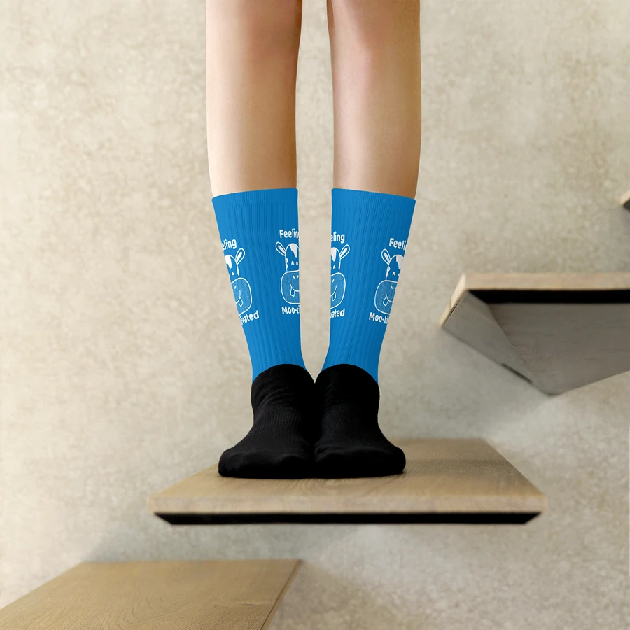 Feeling Mootivated Blue Cow Socks product image (8)