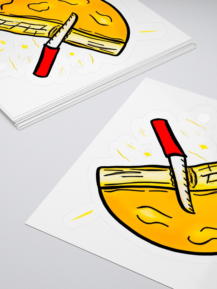 Raclette Cheese Vinyl Stickers (3" x 3") product image (4)