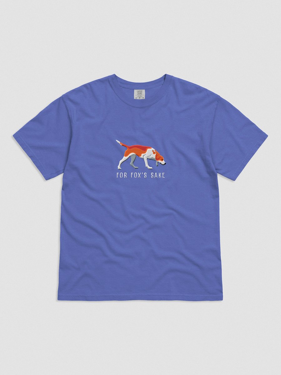 For Fox's Sake T-Shirt(Embroidered) of an American Foxhound(Red & White) product image (51)