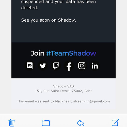 @shadowpc_official deleted all my data for what they say was insufficient fund s. BS! I had that account since September and ...
