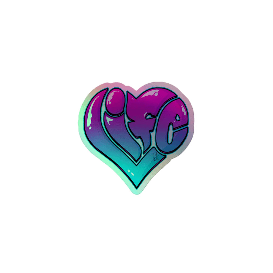 Love Like Klassik Holographik Stikker product image (1)