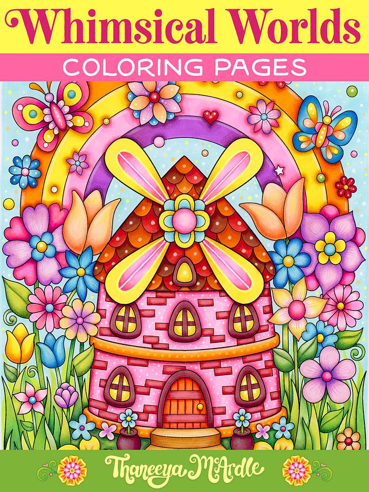 Whimsical Worlds Coloring Pages product image (1)