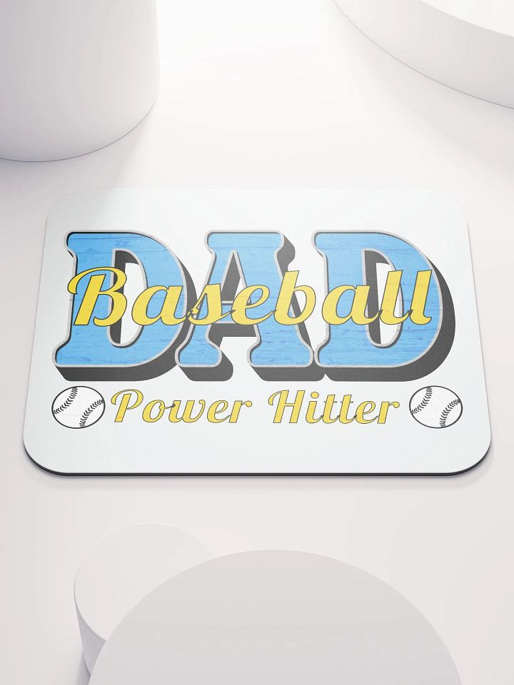 Dad Baseball Power Hitter Mouse Pad product image (1)
