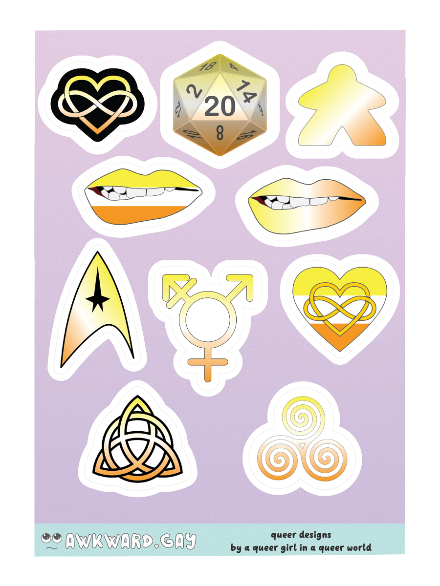 Maverique Pride Mixed Designs Sticker Sheet product image (3)