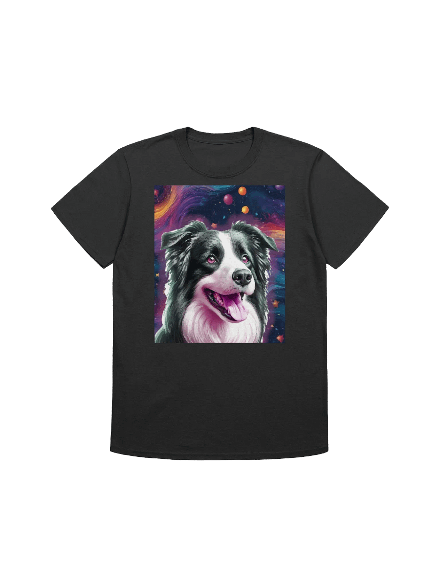 Border Collie Cosmic Swirl Impressionist Dog Art T-Shirt product image (1)