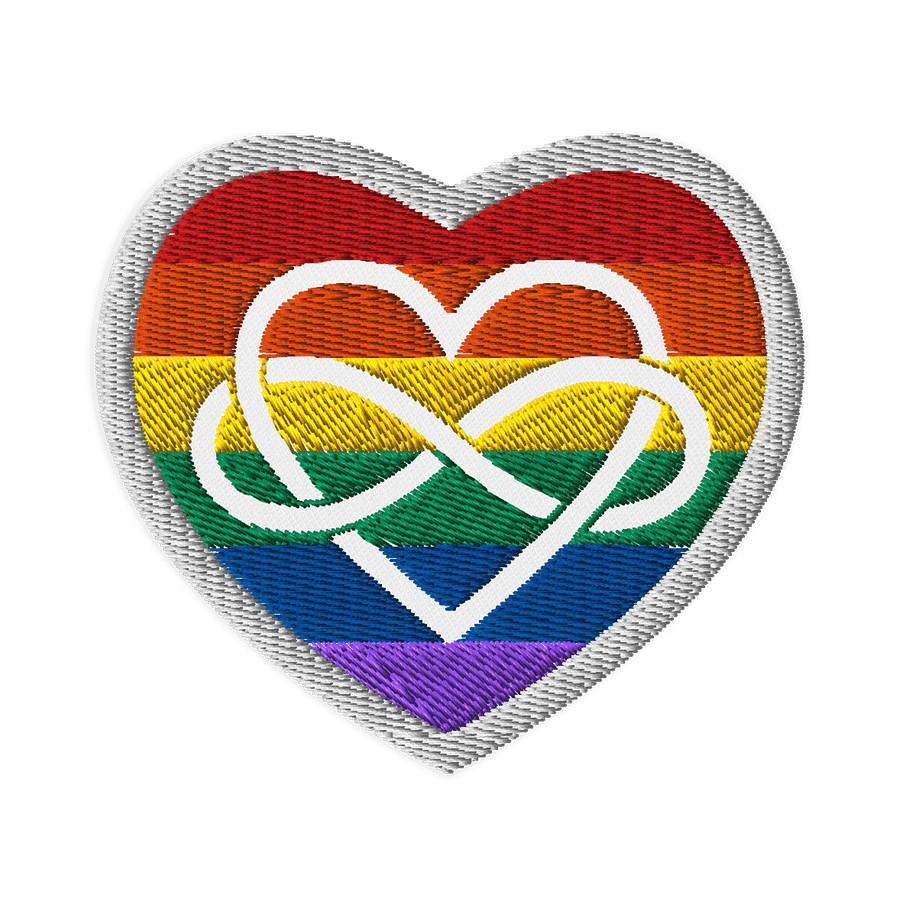 Rainbow Poly Infinity Heart Patch - Heart product image (1)