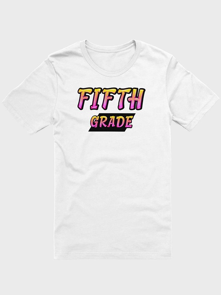 FIFTH GRADE Teacher Shirt - Pink + Yellow Bold Letters product image (2)