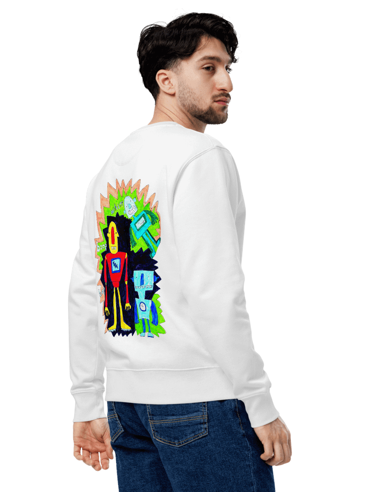 Whimsical Robot Trio Unisex Sweatshirt product image (10)