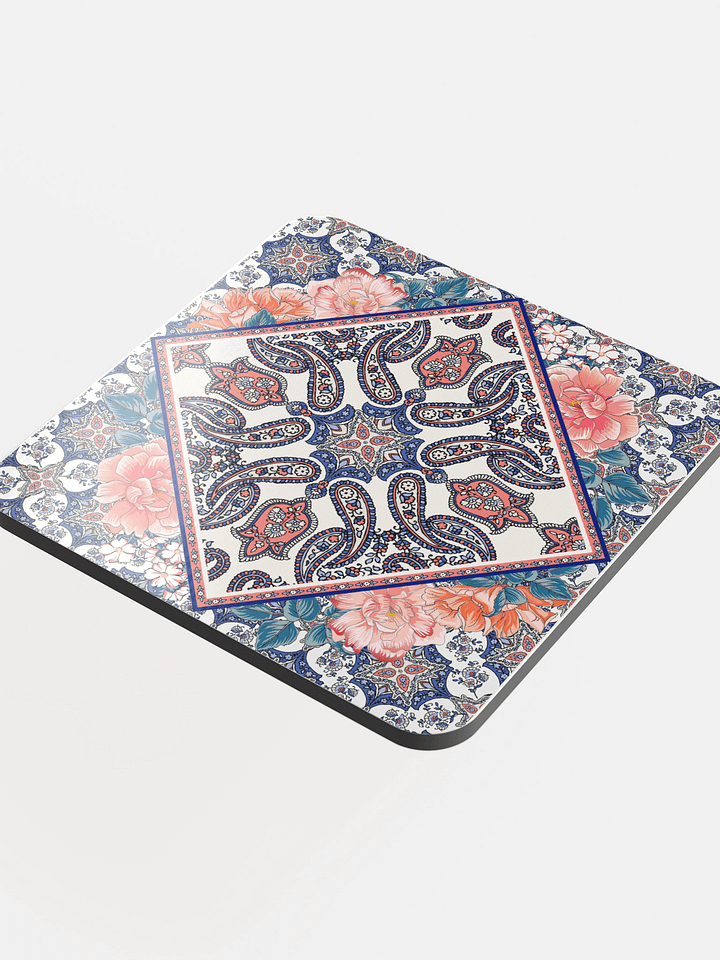 Boho Paisley Floral Coaster – Gloss Finish product image (2)