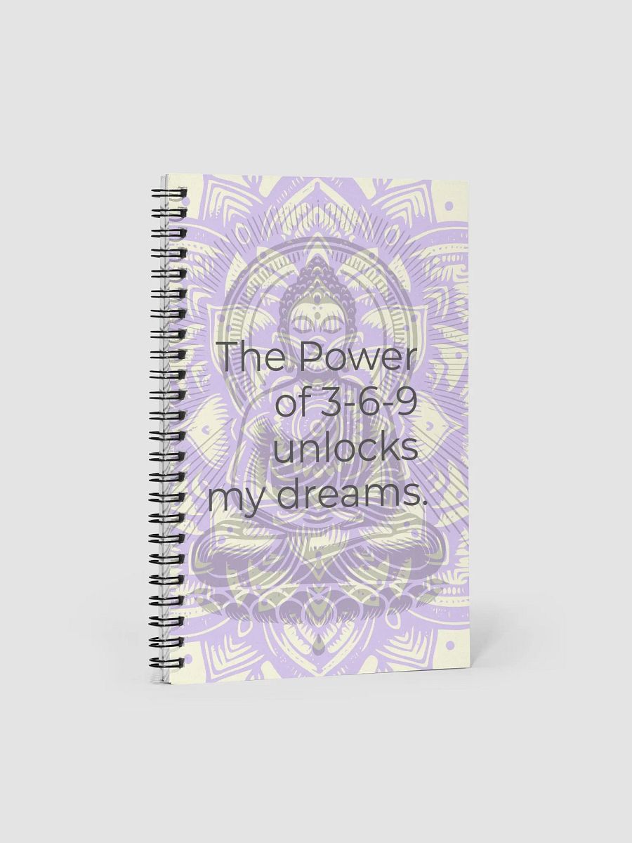 Tesla 369 Manifestation Spiral Notebook - Boho Pastel Mandala & Buddha Design product image (1)